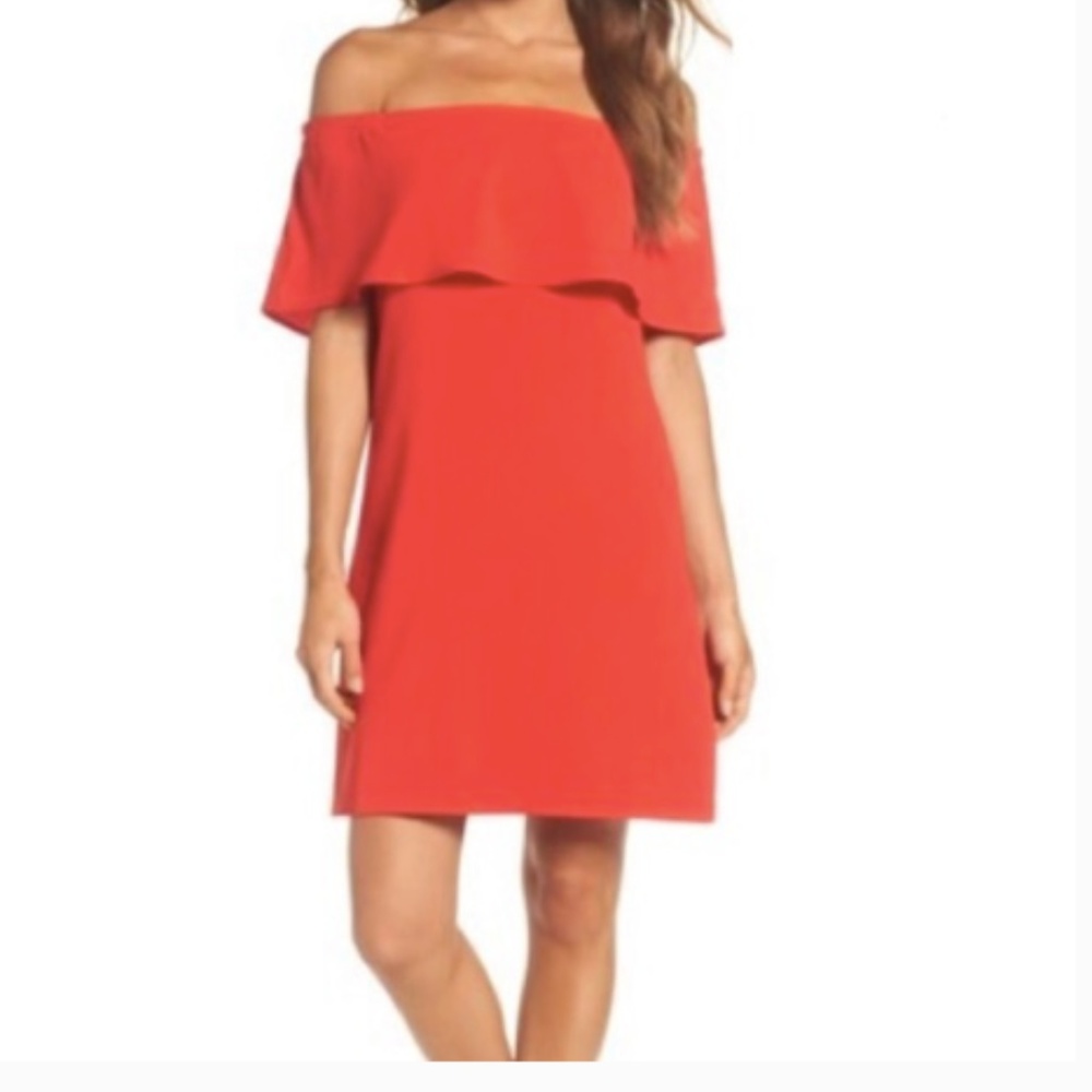 Charles Henry Off The Shoulder Dress